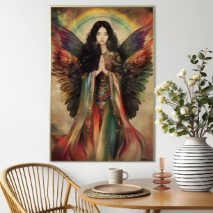 Rainbow Goddess Iris Greek Mythology Bohemian Art Poster