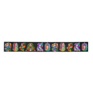 Rainbow Goddess Queen Dragon Fantasy art  Satin Ribbon