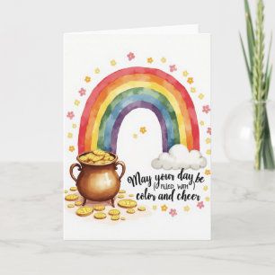 Rainbow Gold Happy Day Card