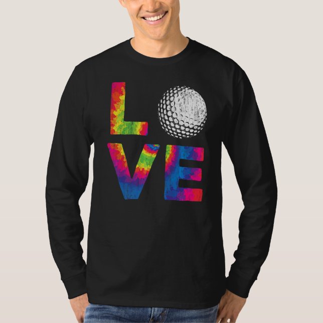 Rainbow Golfing Pride Colourful T-Shirt (Front)