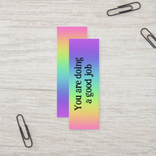 Rainbow Good Job Encouragement  Mini Business Card