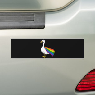 Rainbow Goose LGBTQ Pride Gay Transgender LGBTQ+ Bumper Sticker