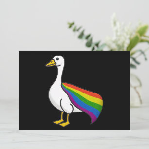 Rainbow Goose LGBTQ Pride Gay Transgender LGBTQ+ Invitation