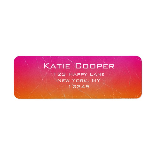 Rainbow Gradient Abstract Art Return Address Label (Front)