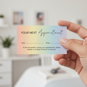 Rainbow Gradient Appointment Card
