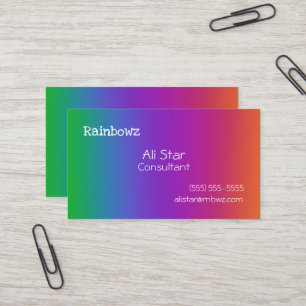 Rainbow Gradient Business Cards
