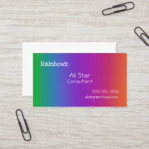 Rainbow Gradient Business Cards