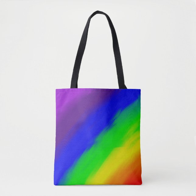Rainbow Gradient Colour Splash  Tote Bag (Front)