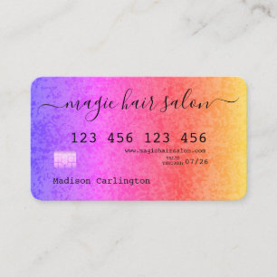 Rainbow gradient credit card style