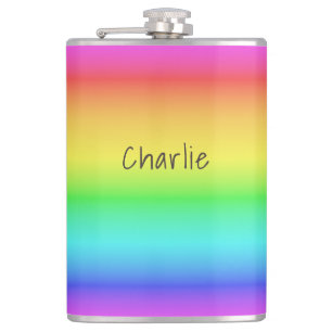 Rainbow Gradient custom name flasks