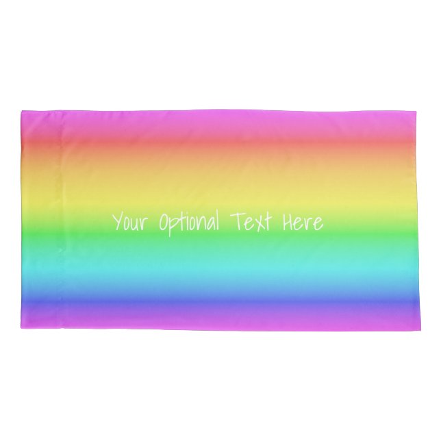 Rainbow Gradient custom pillowcases (Back)