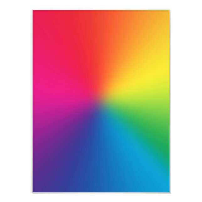 Rainbow Gradient - Customised Rainbows Template Photo Print (Front)