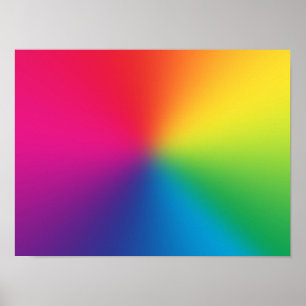 Rainbow Gradient Customised Template - Rainbows Poster