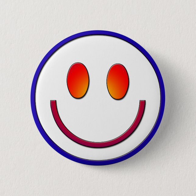 Rainbow Gradient Face 6 Cm Round Badge (Front)
