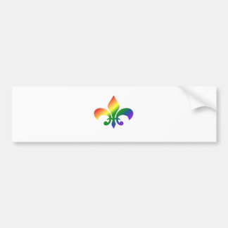 Rainbow Gradient Fleur de Lis Bumper Sticker