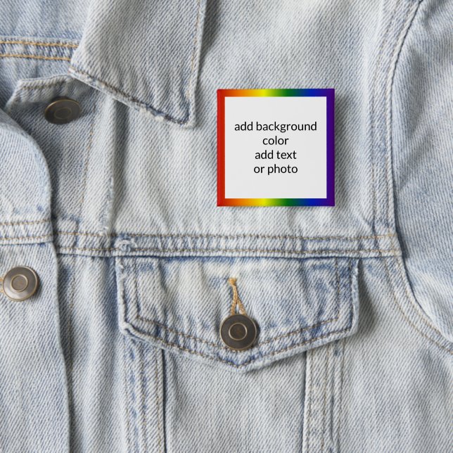 Rainbow Gradient Frame 15 Cm Square Badge (In Situ)