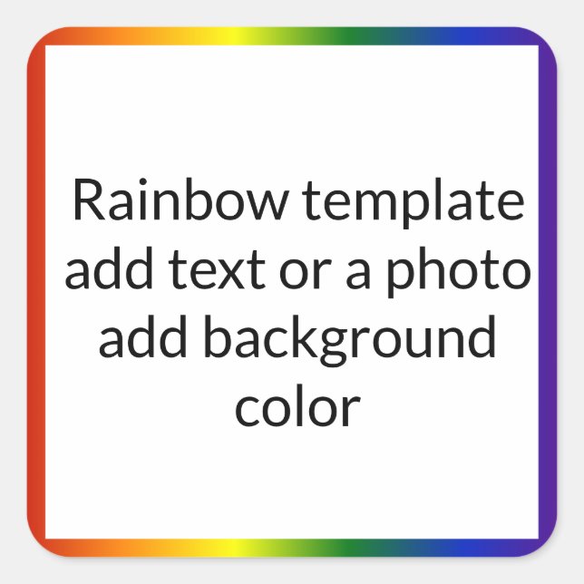 Rainbow Gradient Frame Square Sticker (Front)