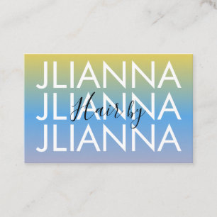 Rainbow Gradient Makeup Salon Nails Eyelashes Business Card