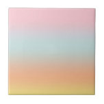 Rainbow Gradient Ombre Pink Blue Yellow Ceramic Tile<br><div class="desc">Beautiful digital watercolor pink purple peach yellow blue gradient ombre design. Simple,  calm,  relaxing and glam,  boho,  chic modern design. Gradient gift. Personalised Gradient gifts. Personalised Gradient gifts</div>