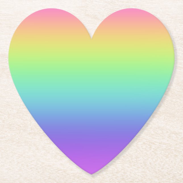 Rainbow Gradient Paper Coasters (Front)