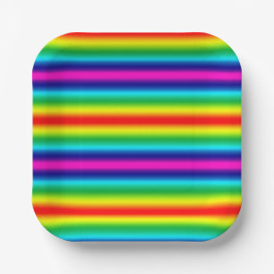 Rainbow gradient. paper plate