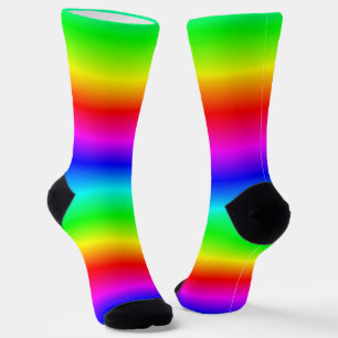Rainbow Gradient Pattern Socks