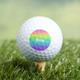 Rainbow Gradient Personalised Golf Balls