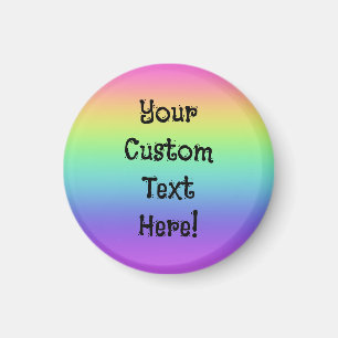 Rainbow Gradient Personalised Magnet