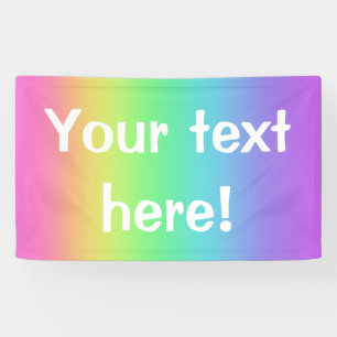 Rainbow Gradient Personalised Party Banner