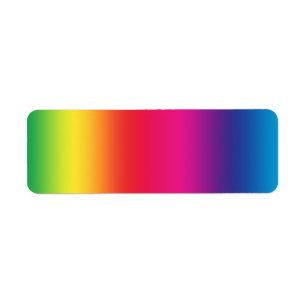 Rainbow Gradient Return Address Label