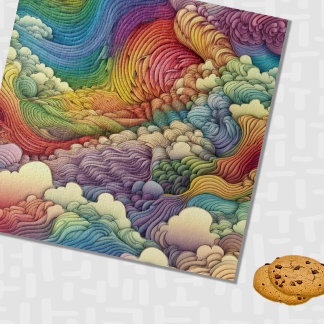 Rainbow Gradient Ripples Jigsaw Puzzle