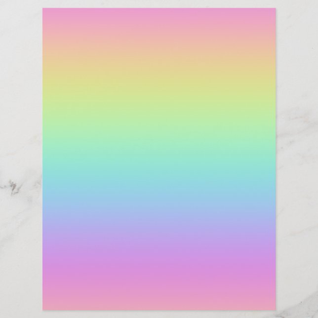 Rainbow Gradient Scrapbook Paper (Back)