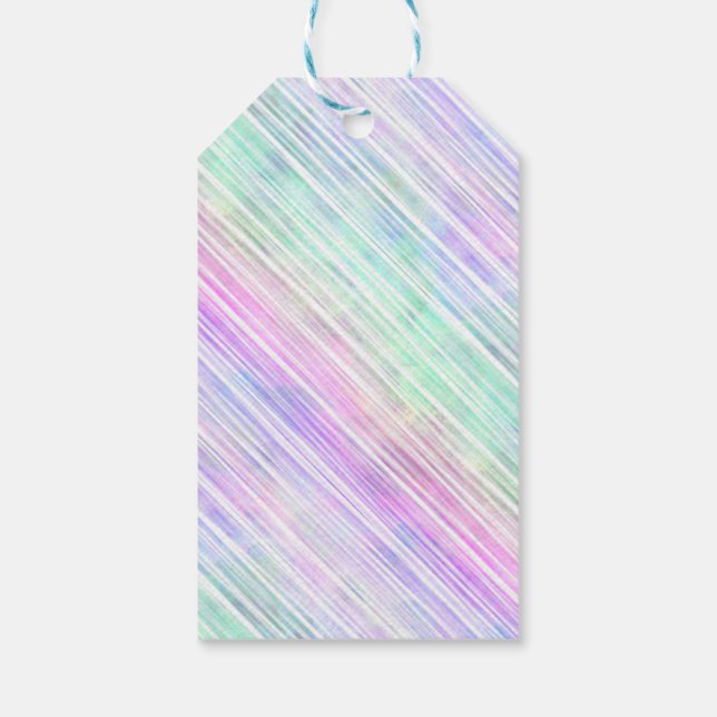 rainbow gradient striped brushstrokes :  gift tags (Back)