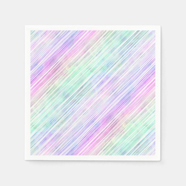 rainbow gradient striped brushstrokes :  napkin (Front)