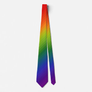 Rainbow Gradient Striped Tie