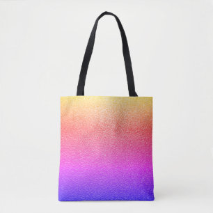 Rainbow Gradient Textured Look Modern Tote Bag