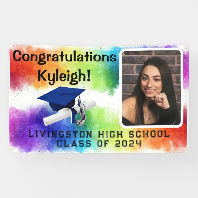 Rainbow Graduation Photo Banner (Horizontal)