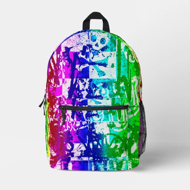 Rainbow Graffiti School Bag (Front)