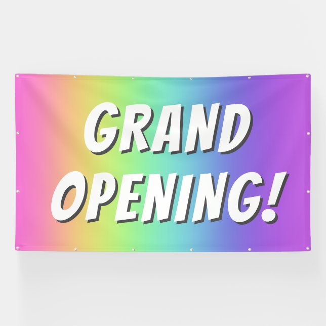 Rainbow Grand Opening! Banner (Horizontal)