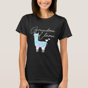 Rainbow Grandma Llama Matching Family Llama Tie Dy T-Shirt