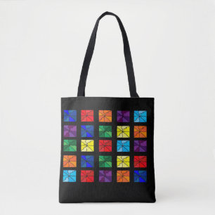 Rainbow Granny Square  tote