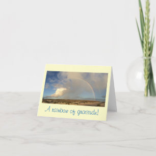 Rainbow gratitude note card