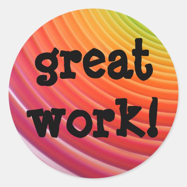 Rainbow GREAT WORK stickers (Front)
