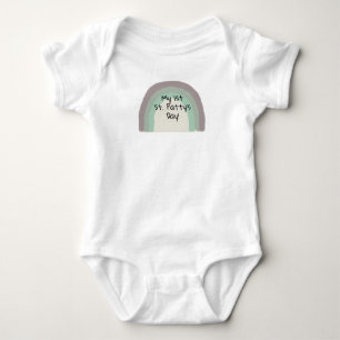 Rainbow Green Ombre Painting Baby Bodysuit