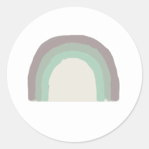 Rainbow Green Ombre Painting Stickers