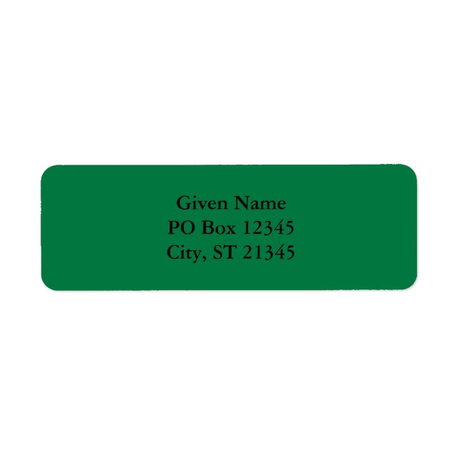 Rainbow Green Return Address Label (Front)