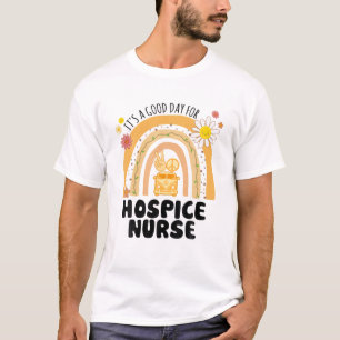 Rainbow Groovy Peace Hospice Nurse Vintage T-Shirt