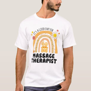 Rainbow Groovy Peace Massage Therapist Vintage T-Shirt