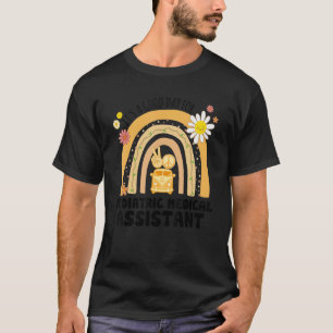 Rainbow Groovy Peace Pediatric Medical Assistant V T-Shirt