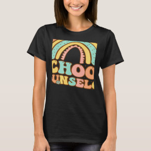 Rainbow Groovy School Counselor Guidance Teacher S T-Shirt